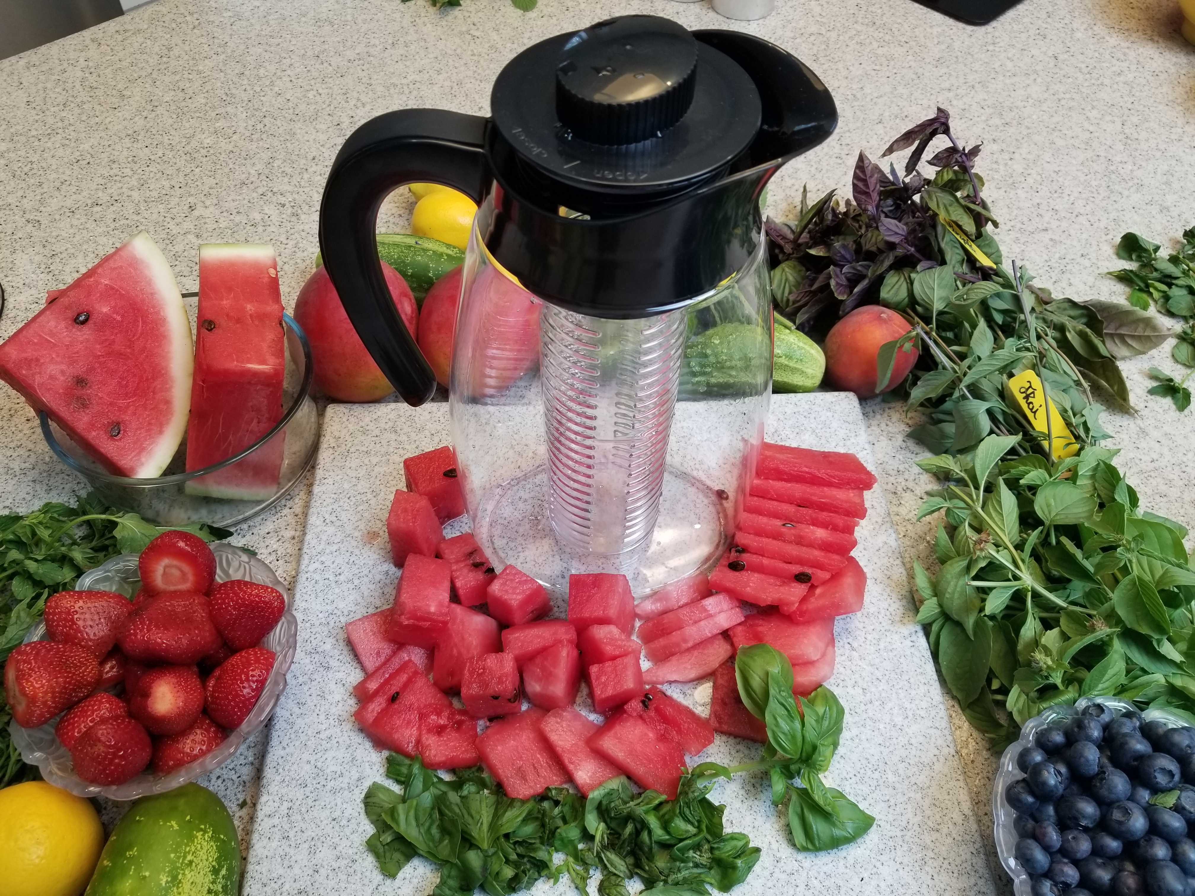 Staying Cool with Watermelon-Basil Infused Water